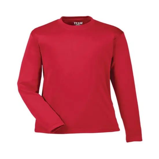 Team 365&reg; Youth Zone Performance Long-Sleeve T-Shirt SPORT RED {1}