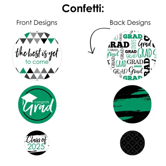 Big Dot of Happiness Green Grad - Best is Yet to Come - 2025 Green Graduation Party Decor and Confetti - Terrific Table Centerpiece Kit - Set of 30 {7}