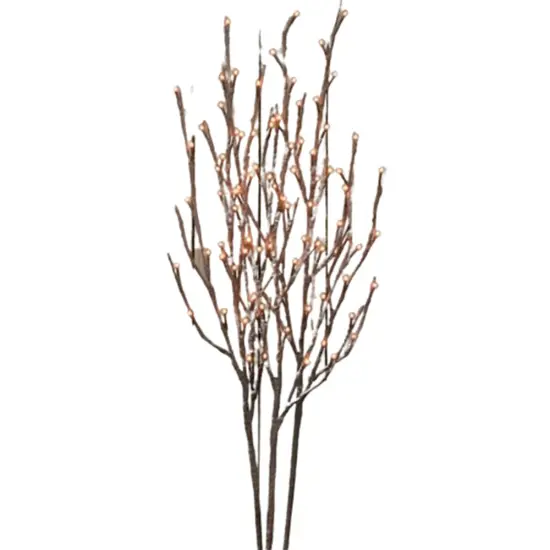 39" Brown Willow Lighted Branch with 96 LED Warm White Lights Indoor Outdoor Home Decor {1}