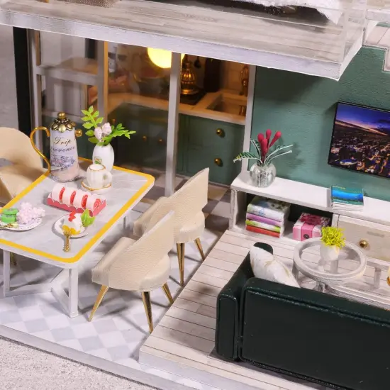 Miniature Wizardi Roombox Kit - Modern Style Dollhouse Kit {4}