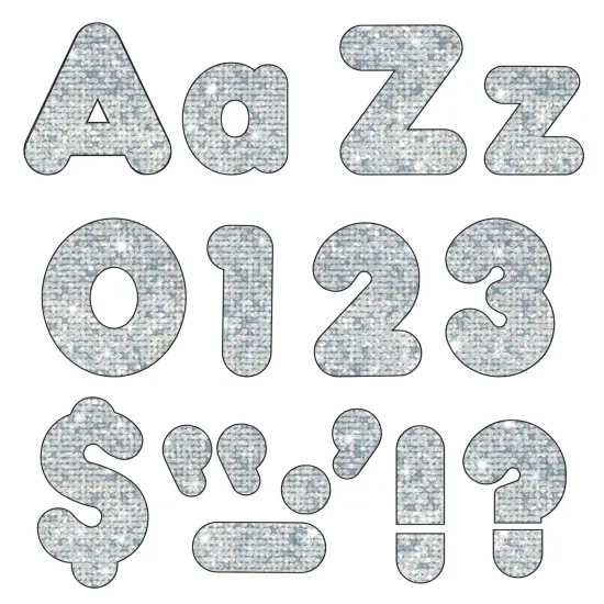 Silver Sparkle 4" Casual Combo Ready Letters&reg; {1}