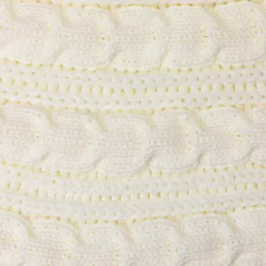 Northlight Knitted Sweater Tree Skirt with Buttons - 84“ - Cream Ivory {7}