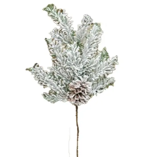 Heavy Snowy Mix Pine Spray {1}