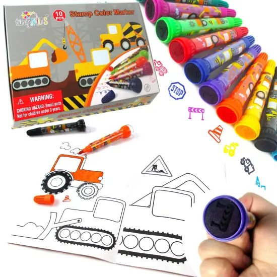 Construction Stamp Marker Set - Set of 10 {1}