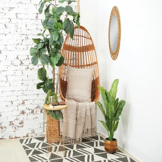 Tabb Dune White Throw Blanket {3}