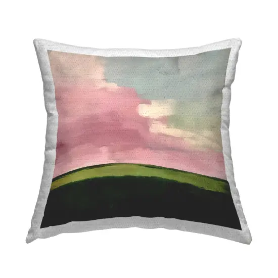 Pink Clouds Sunrise Outdoor Printed Pillow Design by Svetlana Aleynikova, 18 x 7 x 18 {1}