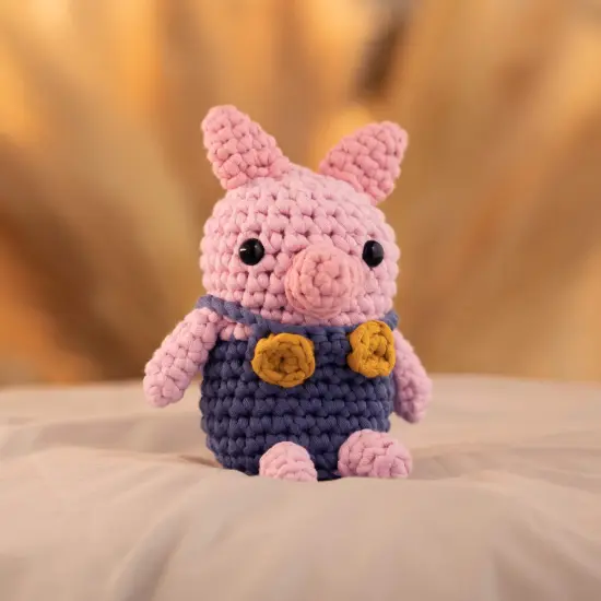 Hearth & Harbor Amigurumi Crochet Kit for Beginners Penny the Pig {6}