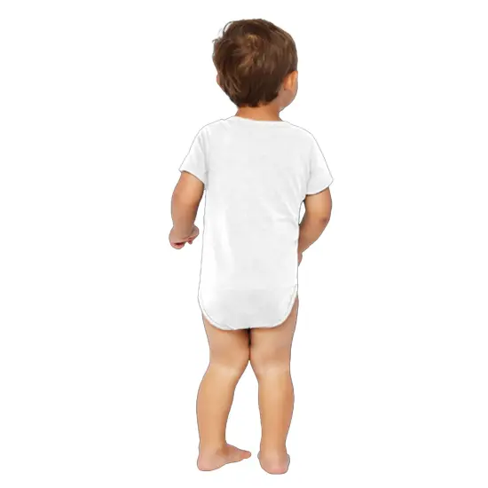 Sublivie&reg; Infant Sublimation Polyester Bodysuit White {4}