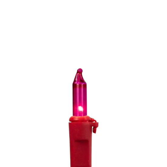Northlight Mini Christmas Light Set - Red and Pink - 10' Red Wire - 50ct {7}