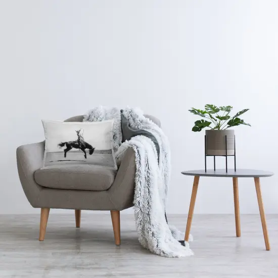 Galloping Rodeo Cowgirl Decorative Printed Throw Pillow Design by Daphne Polselli, 14 x 7 x 20 {2}