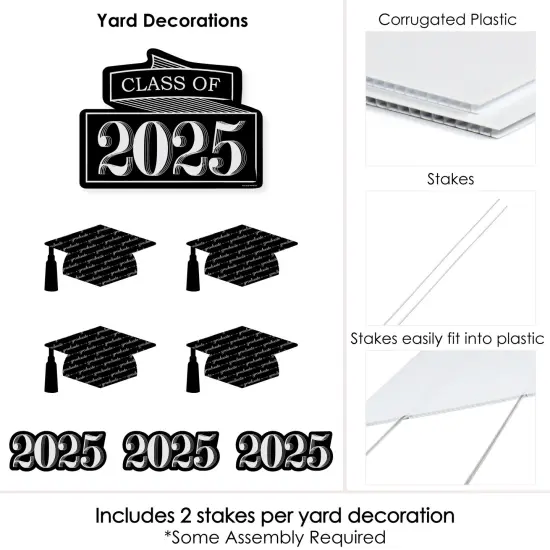 Big Dot of Happiness Graduation Cheers Class of 2025 Outdoor Decorations - Graduation Party Yard Signs - Set of 8 {6}