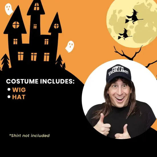 Saturday Night Live Waynes World Wayne Excellent! Costume Wig & Hat {5}