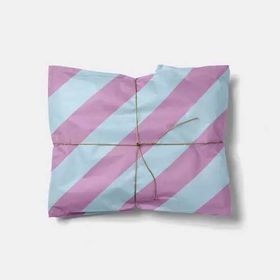 Violet and Sky Blue Stripe Gift Wrap {1}