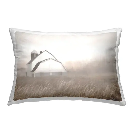 Windblown Farm Grasses Decorative Printed Throw Pillow Design by Lori Deiter, 14 x 7 x 20 {1}