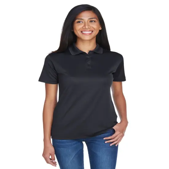 UltraClub&reg; Ladie's Cool & Dry Sport Polo BLACK {1}