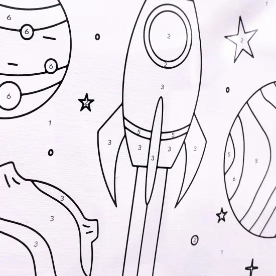 Angels Craft Paint by Number Canvas Set - Rocket Rascals | Includes: 1 Pre-printed Canvas, 6 Acrylic Paint pots, 1 Artist Brush {4}