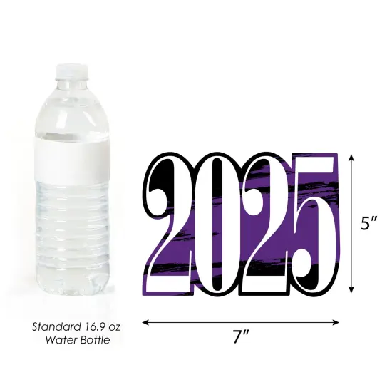 Big Dot of Happiness 2025 Purple Graduation Decorations - DIY Party Essentials - Set of 20 {6}