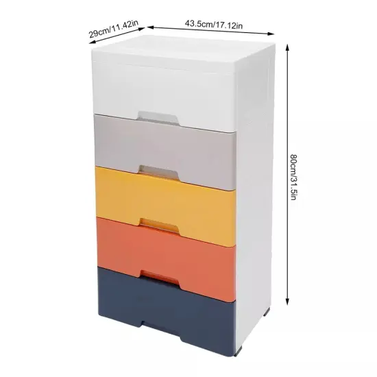 5 Tiers Drawers Dresser Storage Cabinet with 5 Drawers Vertical Closet Organizer {5}