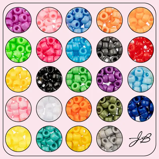 John Bead 600-Piece Assorted Plastic Alphabet Pony Beads Jewelry Making Beads Box {2}