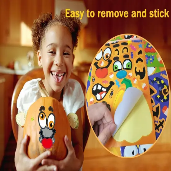 36 Sheets Halloween Pumpkin Craft Stickers {2}