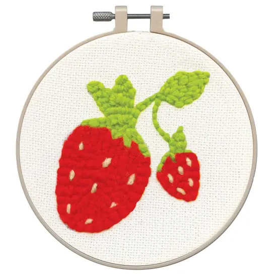 Design WorksStrawberry Punch Needle Kit Multi {1}