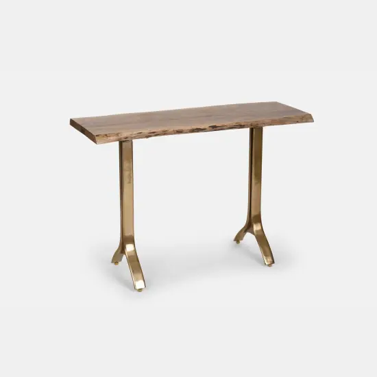 Mrazik Yoho Solid Wood Console Table in Natural Finish-45.2X15.7X29.5" {2}