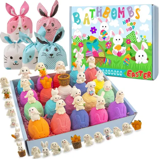 20 Pack Easter Bath Bombs Bubble Bath Balls, Kids Surprise Bath Bombs {1}