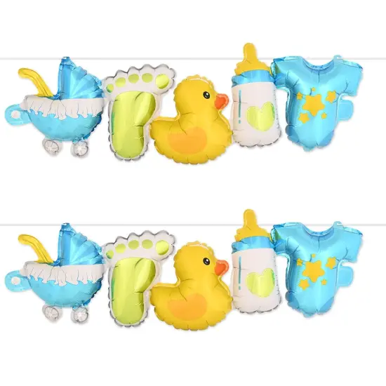 6 Pack Bulk Baby Boy Balloon Streamers {1}