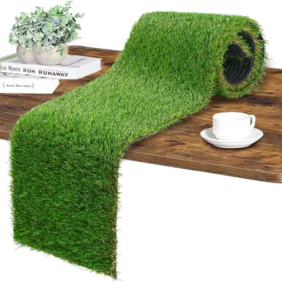 Artificial Grass Table Runner, Greenery Faux Turf Table Decor Easter Party, Wedding, Birthday, Dining, Baby Shower, 12" x 36" {1}