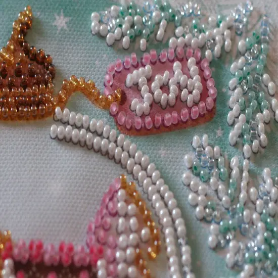 Mini Bead embroidery kit - Cheerful house {5}