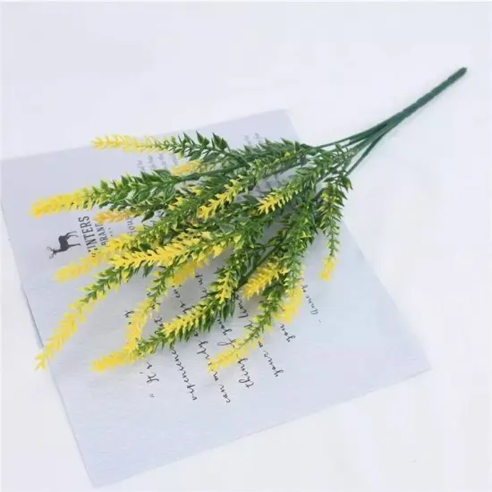 4pcs Lavender Plants for Elegant Table Decor & Relaxing Fall Ambiance Yellow {2}