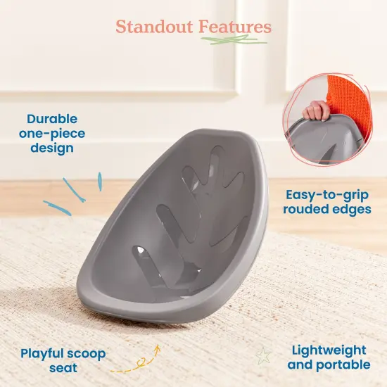 Leaf Floor Seat, Rocker Chair, 6-Piece Grey {4}