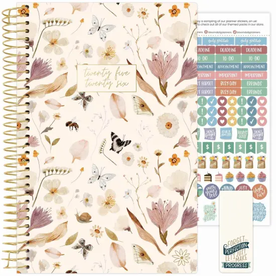 bloom daily planners 2025-26 Academic Planner, Soft Cover, 5.5" x 8.25", Butterfly Garden {1}
