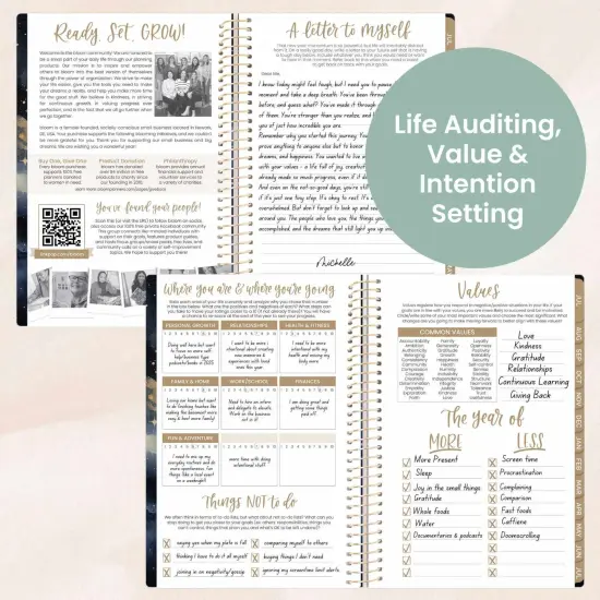 bloom daily planners 2025-26 Academic Planner, Soft Cover, 5.5" x 8.25", Midnight Sky {5}