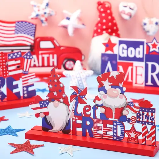 4 Pieces Patriotic Table Decoration {5}