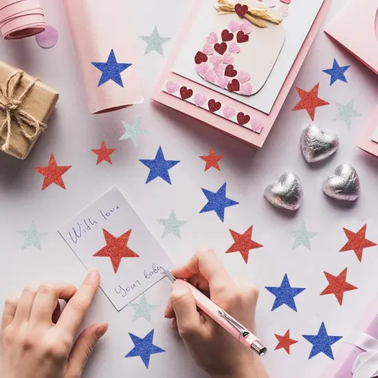 Patriotic Star Stickers July 4th Foam {5}