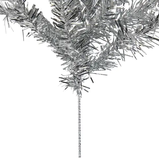 Northlight Metallic Tinsel Artificial Christmas Garland - 9' x 12" - Silver - Unlit {7}
