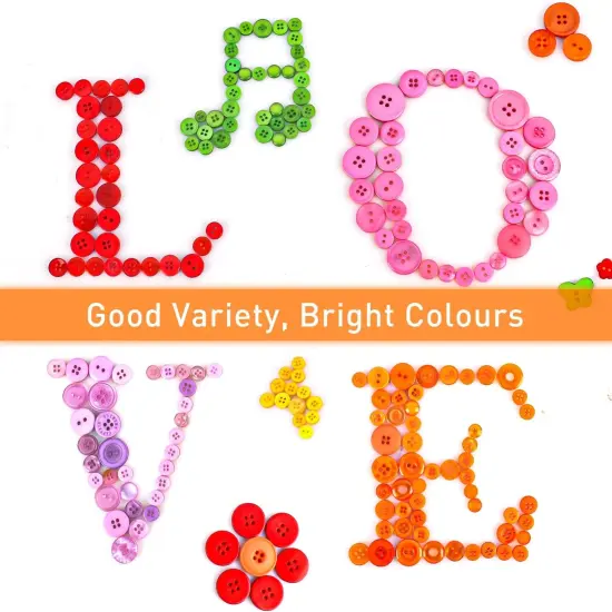1000 Pcs Assorted Buttons for Crafts, Resin Buttons for Sewing {2}