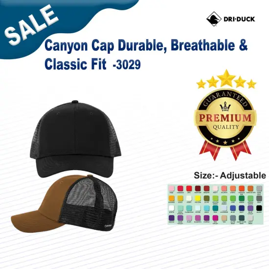 DRI DUCK&reg; Canyon Cap Durable, Breathable & Classic Fit Black {3}