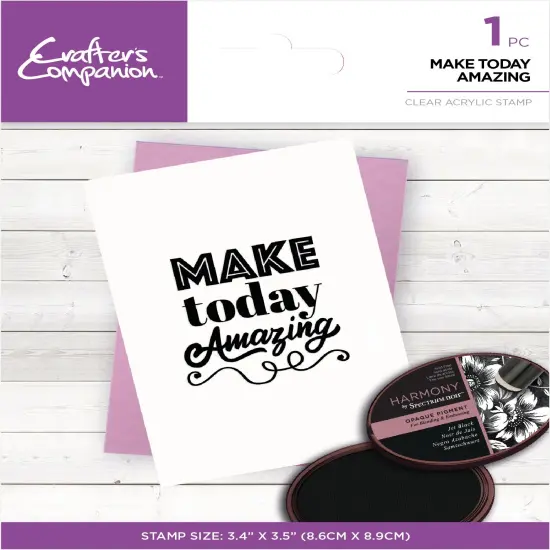 Crafter's Companion Clear Acrylic Stamps-Make Today Amazing {1}
