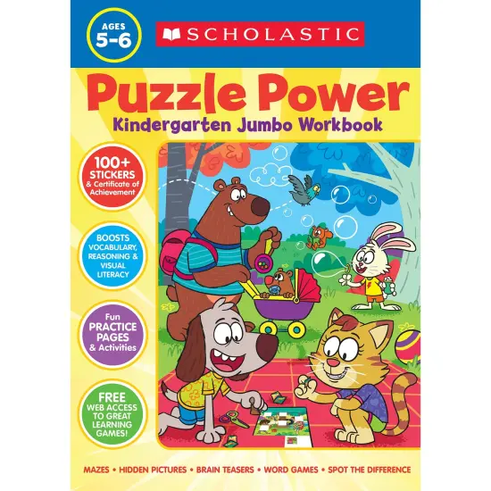 Puzzle Power Kindergarten Jumbo Workbook {1}