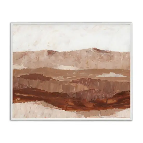 Stupell Industries Abstract Canyon Painting Framed Giclee Art White Frame {1}