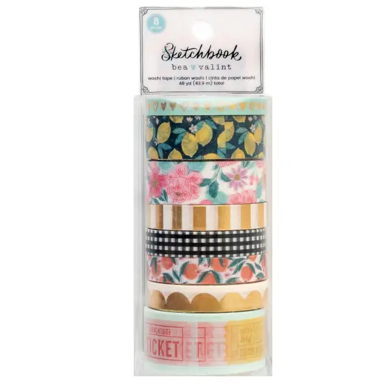 Bea Valint Sketchbook Washi Tape-8 Pieces {1}