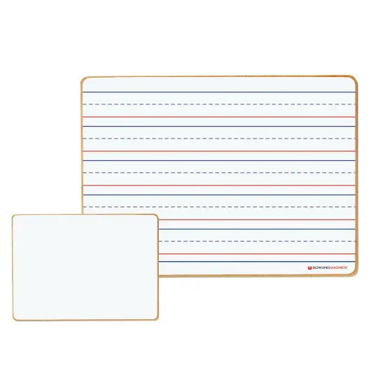Double-sided Magnetic Dry-Erase Lined/Blank Board {1}