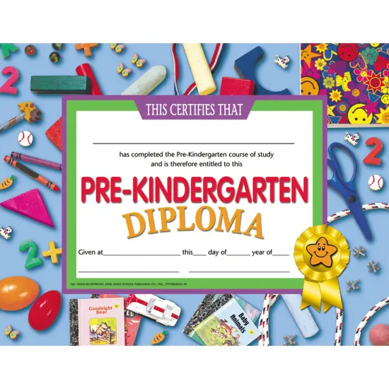Pre-Kindergarten Diploma, Pack of 30, 8.5" x 11" {1}