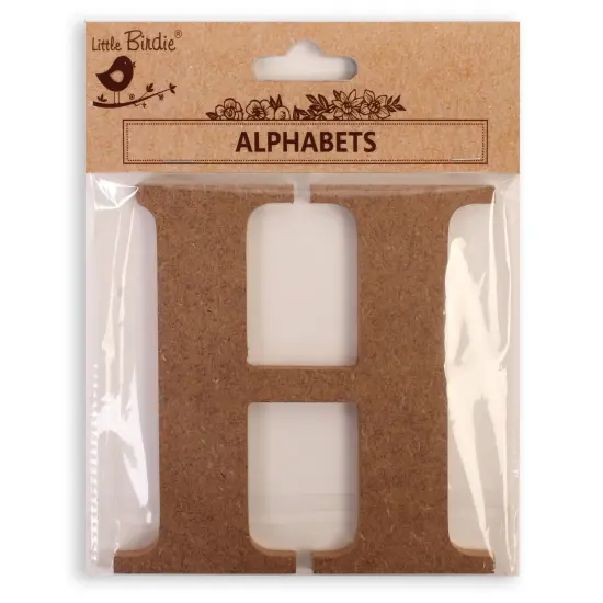 Little Birdie MDF Alphabets Upper Case 4" 1/Pkg-H {1}