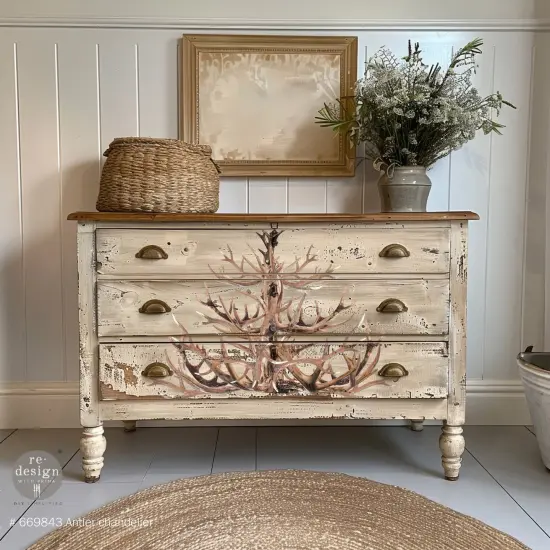 Prima Re-Design Decor Transfers-Antler Chandelier {4}