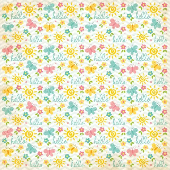 Pack of 3 - Little Birdie Cardstock Pack 6"X6" 24/Pkg-Sunshine & Lemonade {7}