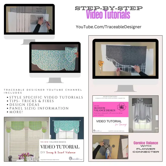 Multi-Style Blossom Valance Kit Make Unique Window Treatments Without Sewing {5}