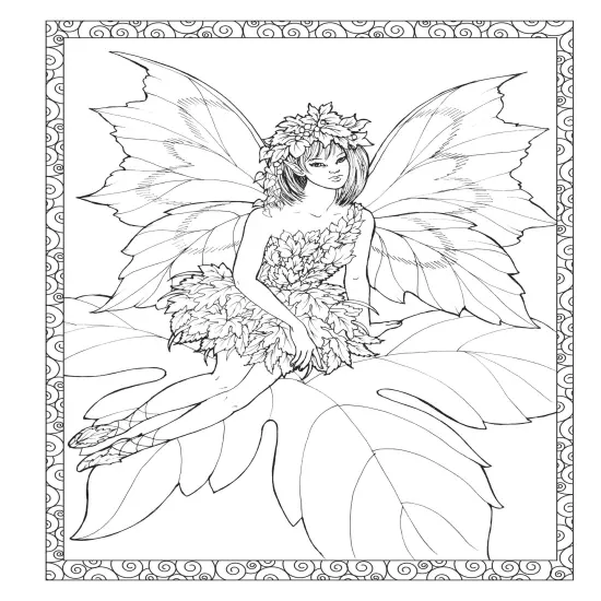 Creative Haven: Enchanted Fairies Coloring Book-Softcover {4}